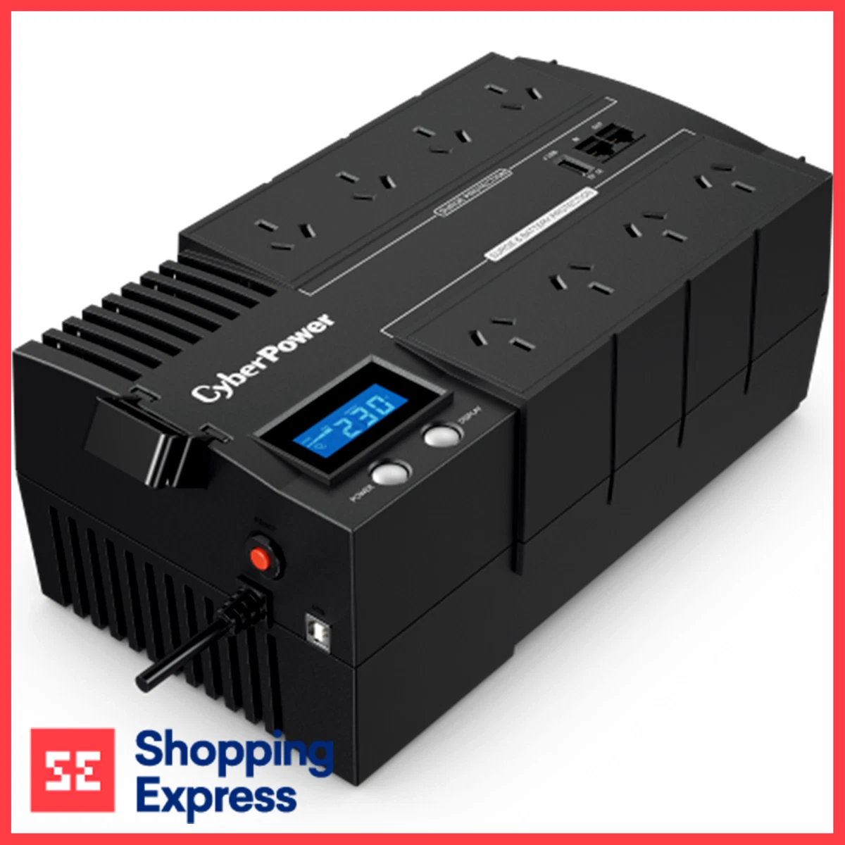 CyberPower 1200VA BR1200ELCD BRIC-LCD 720W Line Interactive 8-Outlets UPS 