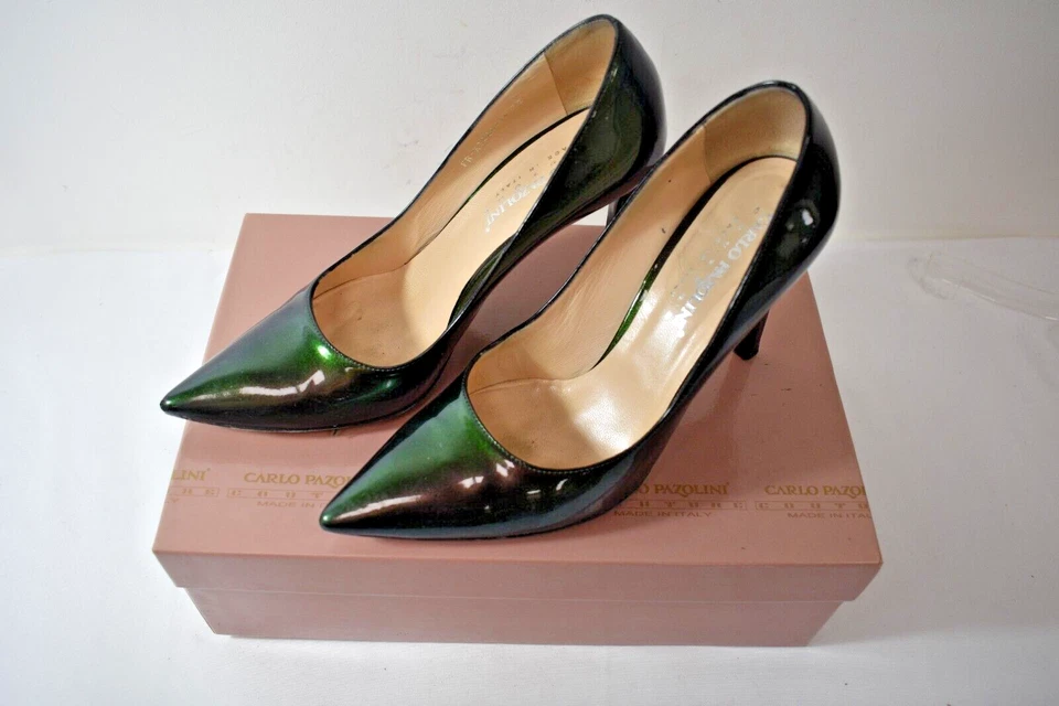 Zapatos de salón Carlo Pazolini de charol verde con tacón talla 38/7,5 M a la venta rn Foto 2 de 4