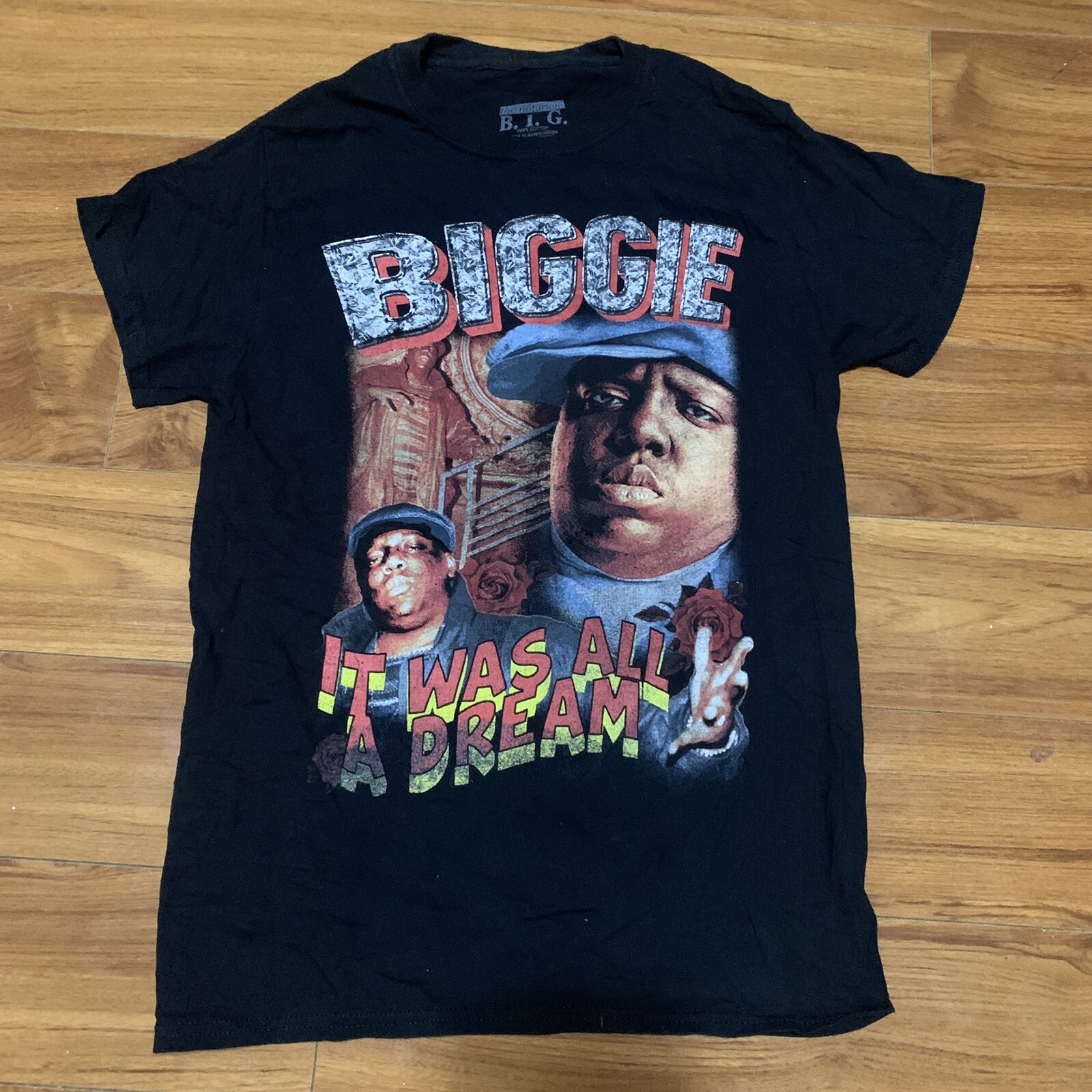 NOTORIOUS BIGGIE SMALLS OLD SCHOOL RAP STYLE TSHIRT … Gem
