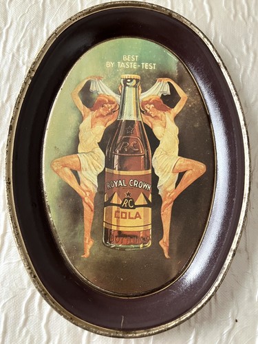 Retro Small Oval Tins Pepsi Royal Crown White Rock Advertisement Victorian Women - Picture 3 of 11