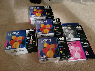 EPSON 288 インクカートリッジ　6本 EPSON 288XL and 288 6 ink lot black & color combo magenta black | eBay