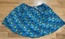 Girl's Mini Boden Dark Teal Bird Skirt Size7-8 GUC