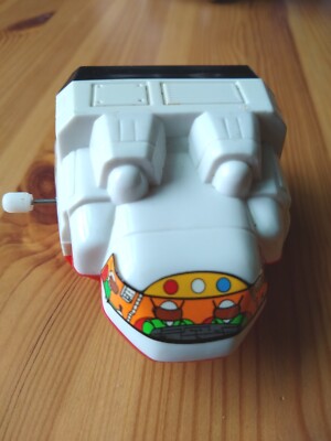 Vintage space Invader NASA Wind Up Toy Space Shuttle UFO w/Astronaut WORKS China