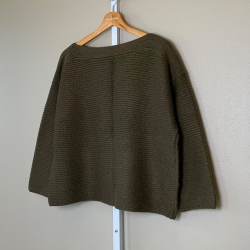 NWT LOFT Lou & Grey Fig Leaf Green Oversized Ribbed Knit Sweater, XS -$69.50 NEW - Picture 23 of 24