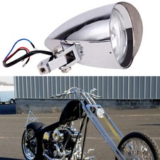 Chrome Motorcycle 4.5 Bullet Tri-bar Headlights For Harley Custom Caf Racer Chrome Motorcycle 4.5 Bullet Tri-bar Headlights For Harley Custom Caf Racer