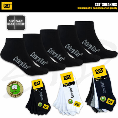 CAT  CATERPILLAR SNEAKERS SNEAKER SOCKEN ArbeitsSneaker Füßlinge Strümpfe 39-50