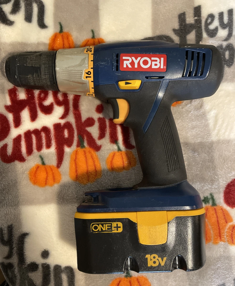 Ryobi P204 Drill Driver With One Ryobi One 18V P100 1.3AH Ni Cd Battery