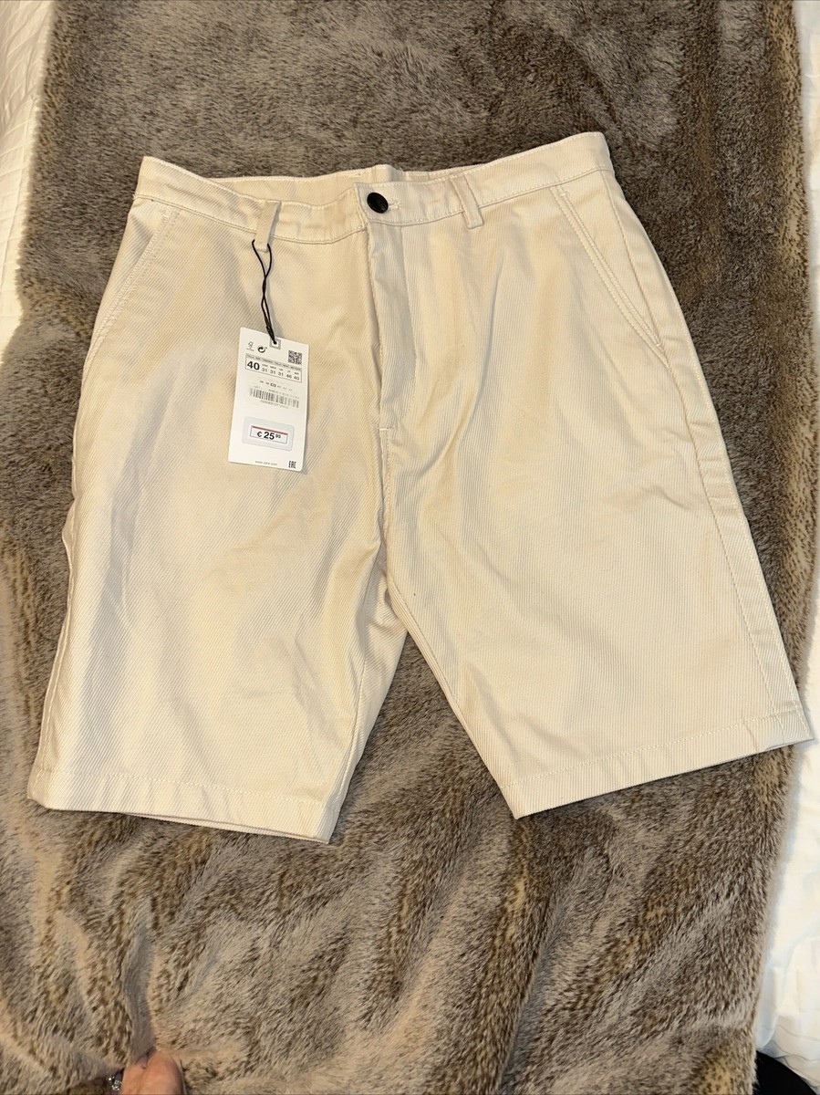 Men's Zara Khaki Dress Shorts Size 31 NWT