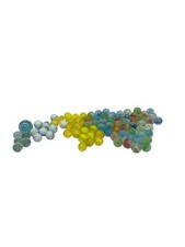 Vintage  Modern lot of 71 Glass Marbles of Various Sizes  Colors