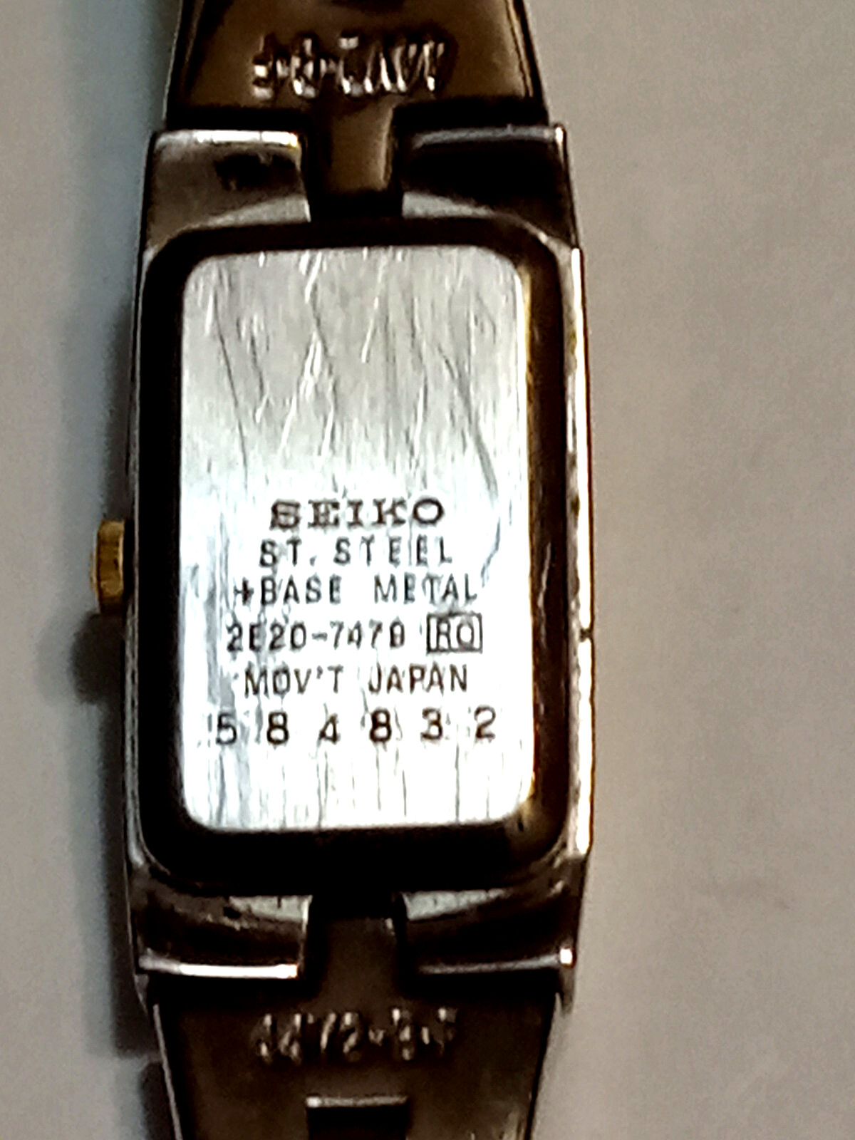 TWO TONE SEIKO RECTANGULAR WOMEN'S WATCH 2E20-747… - image 3