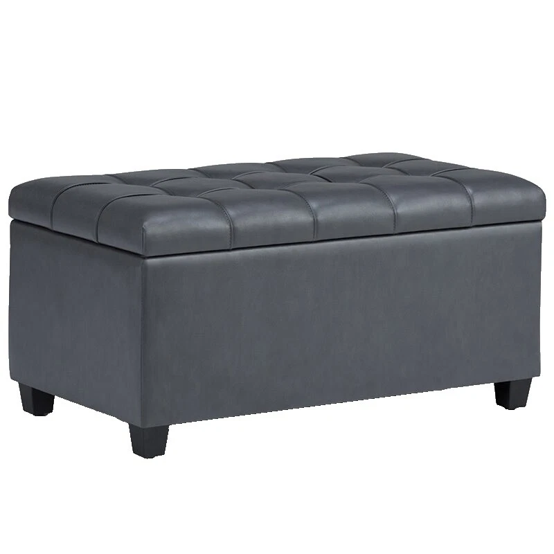 仿皮人造皮革箱式凳脚凳和厚坐垫