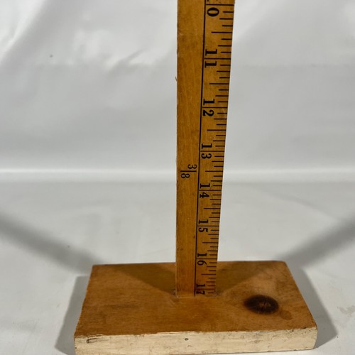 Vtg Sewing Skirt Dress Marker Measuring Wooden Ruler on Stand - Picture 9 of 9