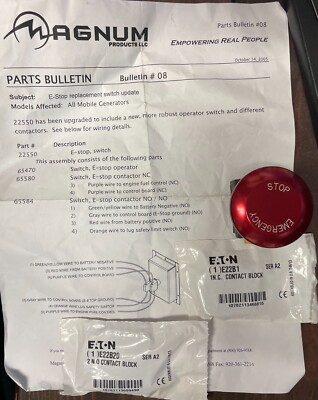 #ad Emergency Stop Switch E Stop Magnum Generators 22550 $249.99