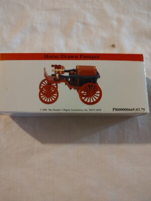 Reader's Digest Horse Drawn Pumper Scale 1:64 Diecast Metal 
