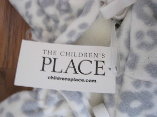 THE CHILDREN'S PLACE Leopard Grey Cream Winter Hat Mitten Retail 18.95 L NEW - Picture 6 of 12