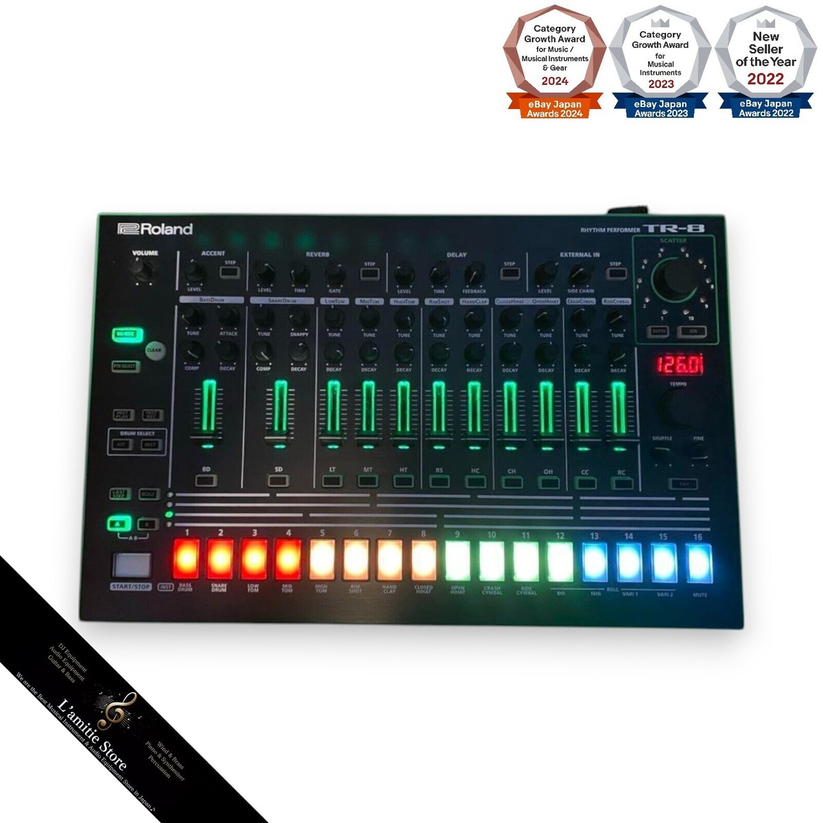 Roland Aira TR-8 Rhythm Performer Electronic Drum Machine