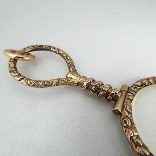 Antiguo COLGANTE DE CRISTAL QUIZZING PERSEGUIDO ORNAMENTADO de oro de 9 quilates del siglo XIX, 7,7 cm de largo - Imagen 4 de 9