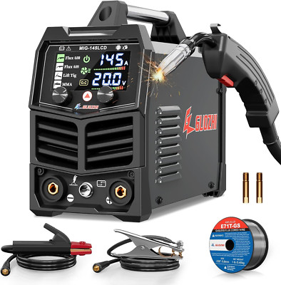GZ GUOZHI 145A MIG Welder, 3 in 1 Welder FLUX Mig/Lift TIG/ARC Multi-Process Mig