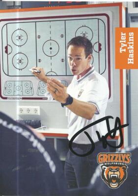 Tyler Haskins / Grizzlys Wolfsburg / Saison 2021-2022 / Autogrammkarte