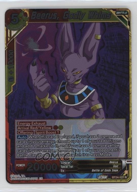2024 Dragon Ball Super CCG - Beyond Generations BT24 Beerus Godly Whims