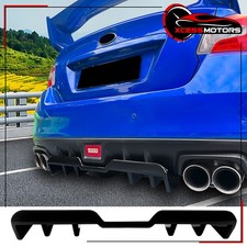 Fits 15-21 Subaru Wrx Sti Ht Style Gloss Black Rear Bumper Lip Lower Diffuser Pp