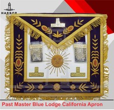 Masonic Past Master Blue Lodge California Regulation Apron - Gold Sun  Vinework