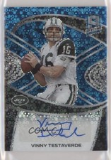2021 Panini Spectra Signatures Neon Blue Prizm 5/30 Vinny Testaverde Auto 0u1
