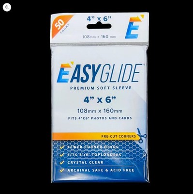 Shellz 4x6 Oversized Easy Glide Soft Sleeves Qty 50