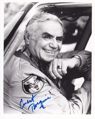 Ernest Borgnine Original Autograph on Large Photo