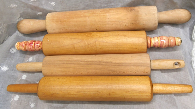 Vtg Lot/4 Estate Find WOOD ROLLING PINS