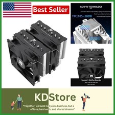 High-Performance CPU Air Cooler 7 Heat Pipes Dual 120mm PWM Fans AMD Intel