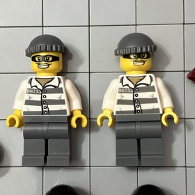 The LEGO City Bandit Minifigure Lot Of 4 Criminal 60047-1 Police Station H1 9