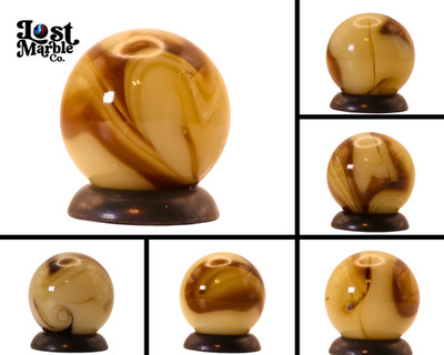 5/8'' Swirl Marble w/drizzle tan & brown NM+