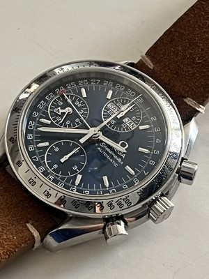 OMEGA Speedmaster Triple Date Automatic Blu Dial Full Set