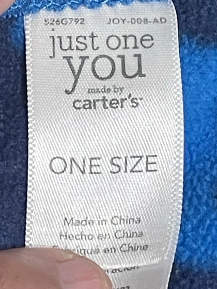 Carters Just One You Mighty Cute Blanket Blue Dinosaur Fleece Baby 27.5x30.5 - Image 3 of 4