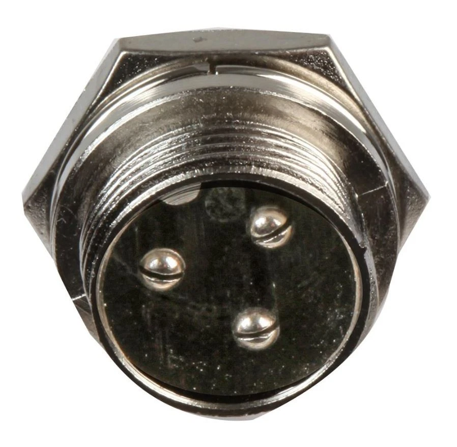 PRO SIGNAL Conector de Panel de 3 Polos con Contactos para Soldar - Imagen 2 de 3