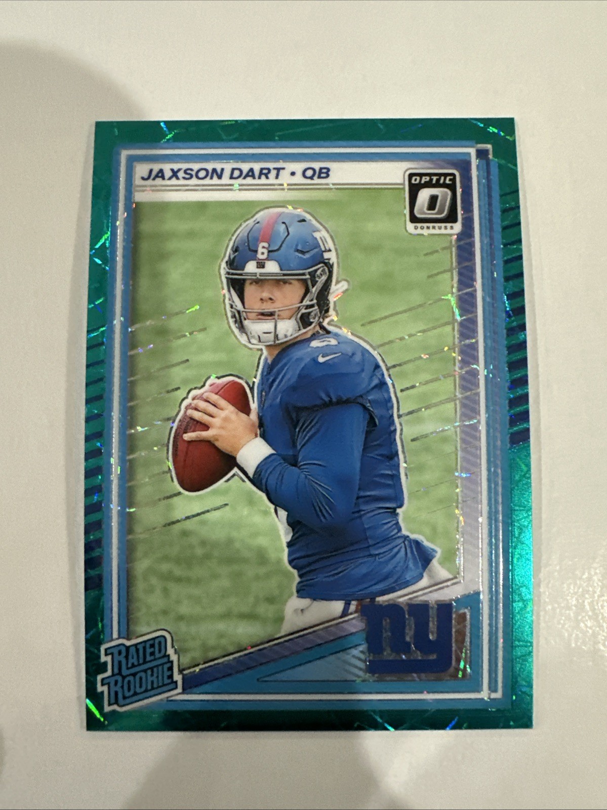 2025 Panini Donruss Optic - Rated Rookie Jaxson Dart #273 Teal Velocity Prizm...
