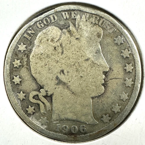 1906-D 50C Barber Half Dollar (89395)
