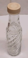 Vintage Soda Stream Glass Twist Bottle 250ml Embossed with Top