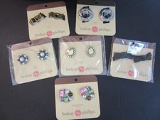 lindsay phillips shoe charms snaps Mischka Ivana jeweled mixed lot of 6 sets