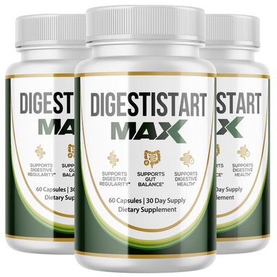DIGESTISTART MAX- Digestive Support- 3 Bottles 180 Capsules