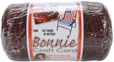 Pepperell Bonnie Macrame Craft Cord 6mmX100yd-Burgundy