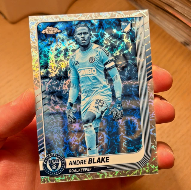 2025 Topps Chrome MLS Andre Blake #154 FROZENFRACTOR (#'d -2/0) Union LOOK