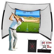 Golf Net, 11x8ft Spacious Golf Practice Hitting Golf Net with Impact Screen