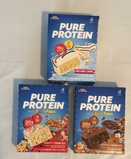  3 Pack Pure Protein Protein Bars, Cocoa  Fruity Pebbles And Zig Zag Cake