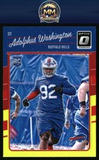 2016 Donruss Optic Adolphus Washington #102 Red and Yellow RC Buffalo Bills
