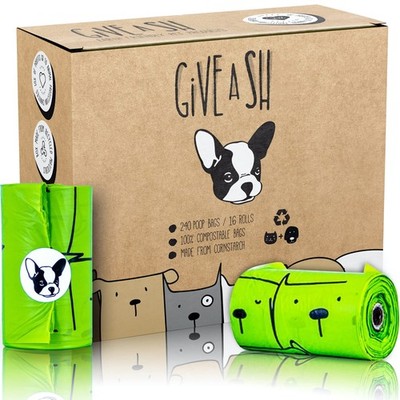 100% Certified Home Compostable Dog Poop Bags - 10% to Charity - ASTM D6400 &...