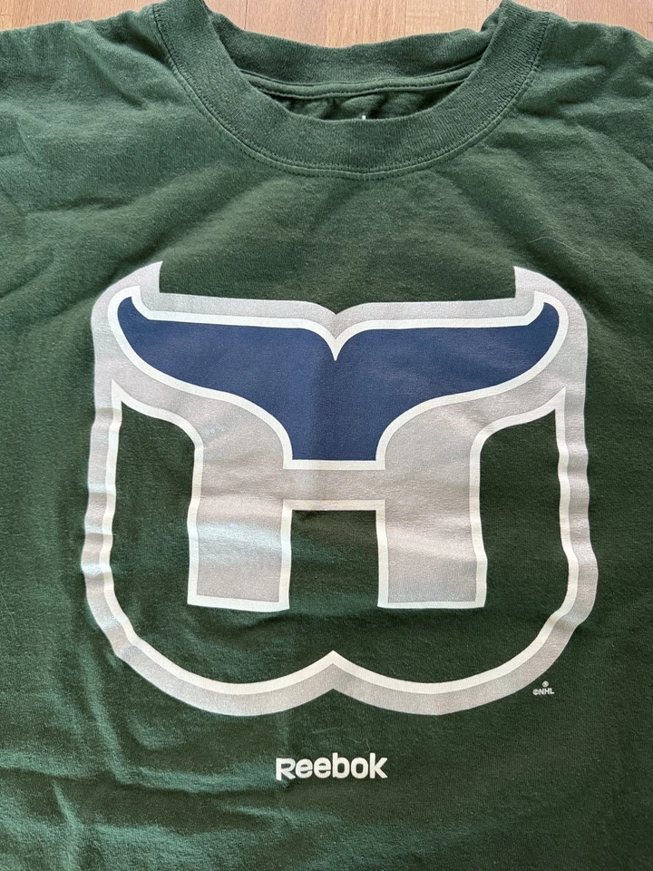 Hartford Whalers Throwback 标志 Reebok 深绿色衬衫 XL 二手 — 第 3/3 张图片