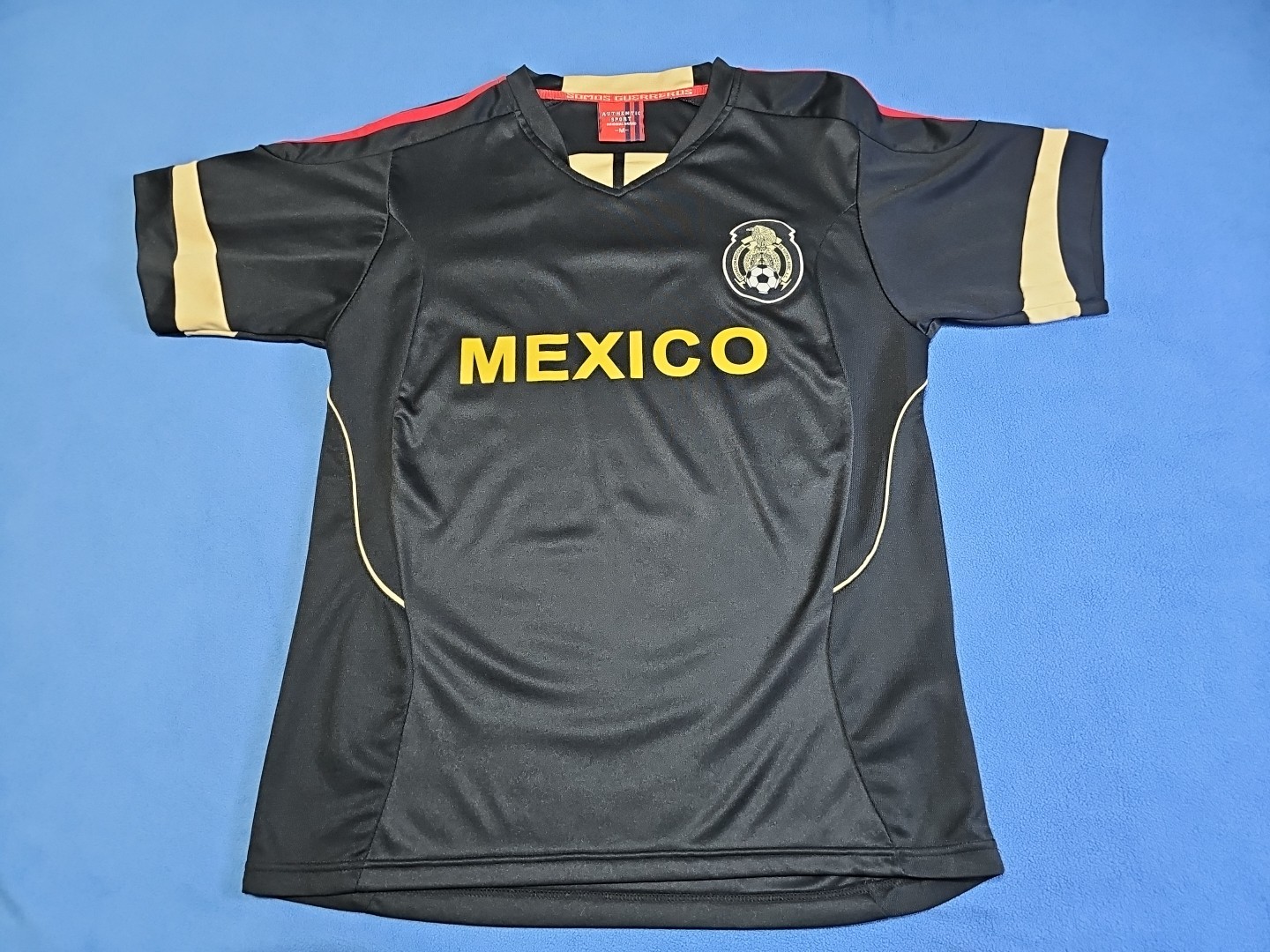 Federacion Mexicana Football Soccer Jersey Mexico Black  Shirt Mens Medium 