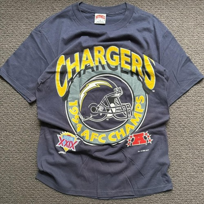 #ad #ad San Diego Chargers NFL Football Rare Design Navy Short Sleeve T shirt HN4410 $28.99